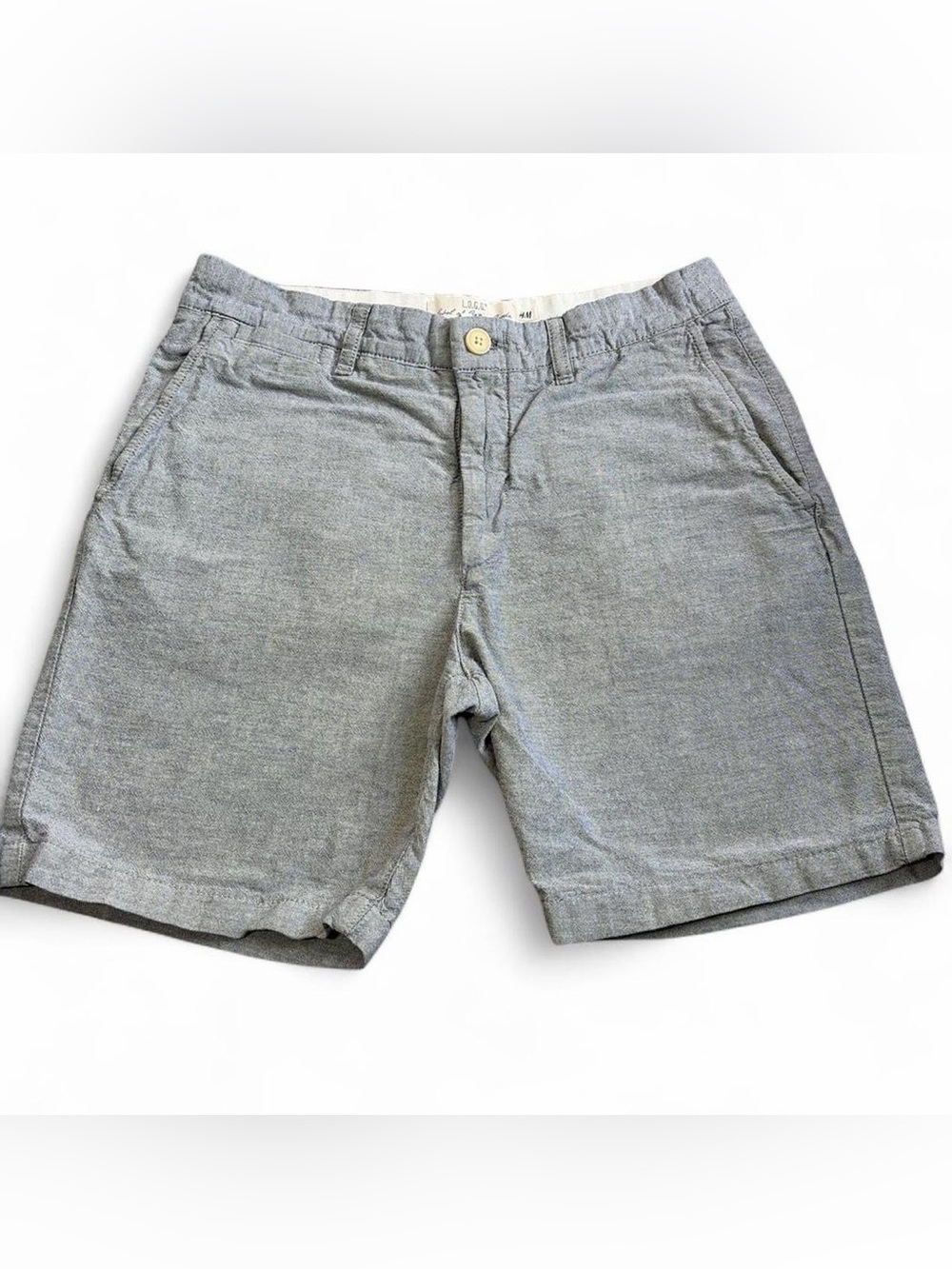 H &M Men's Gray/Blue Casual Chino Shorts